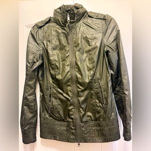 MACKAGE JACKET ARMY GREEN LIGHTWEIGHT WINDBREAKER HOODED BOMBER RAIN COAT